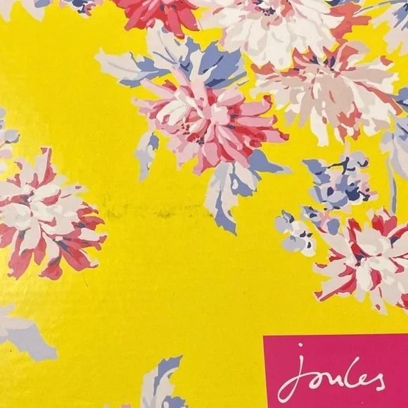 Joules Pop On Ankle Rain Mud Shoes Boots Flower Slip On Size 7.5. New - Picture 3 of 6